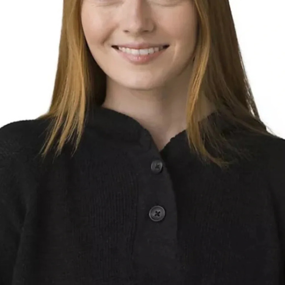 NWT Prana Milani Tunic Sweater Knit Charcoal / Black Hoodie - Picture 4 of 12